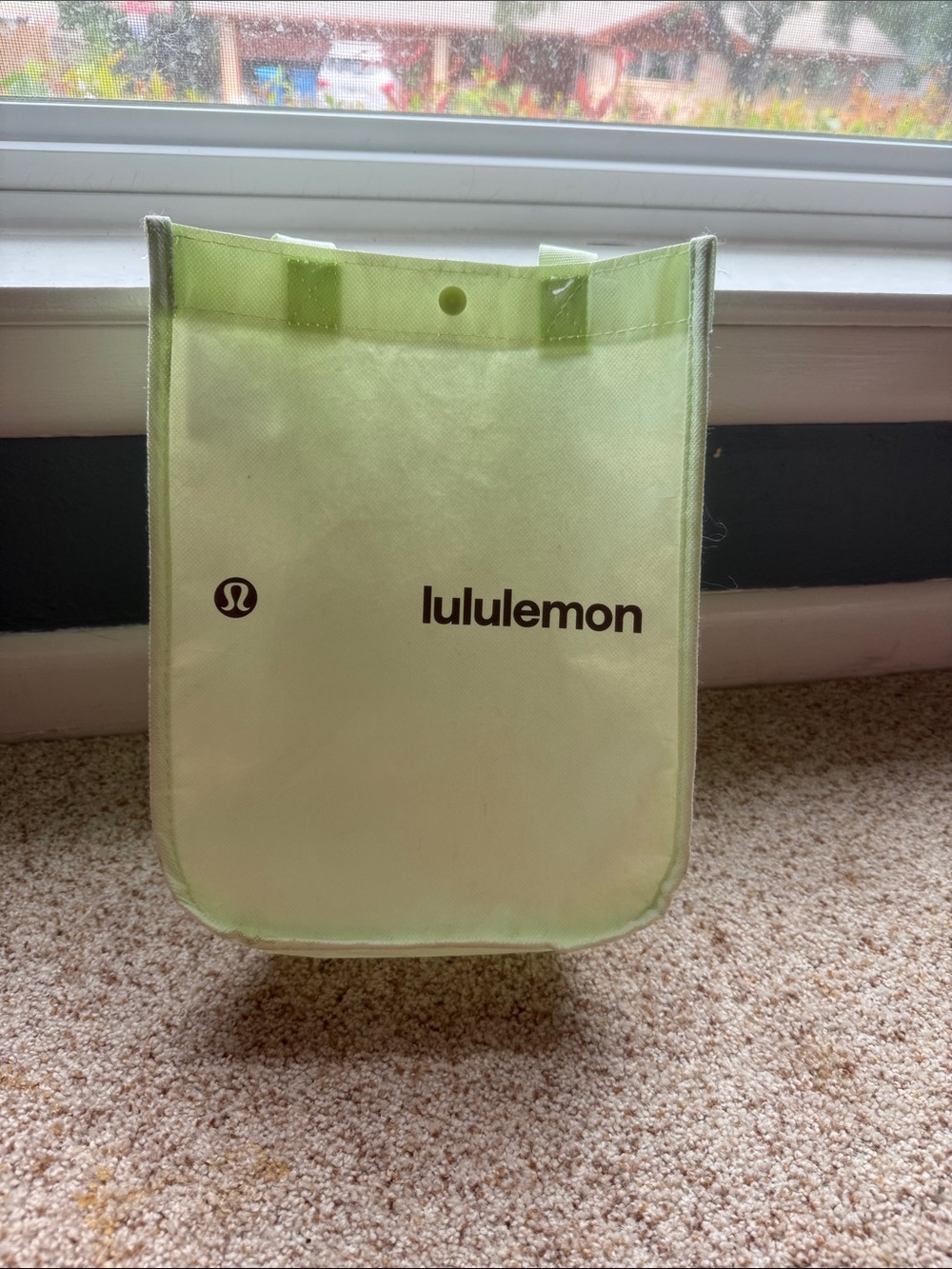 lululemon athletica Light Green Logo Tote Bag